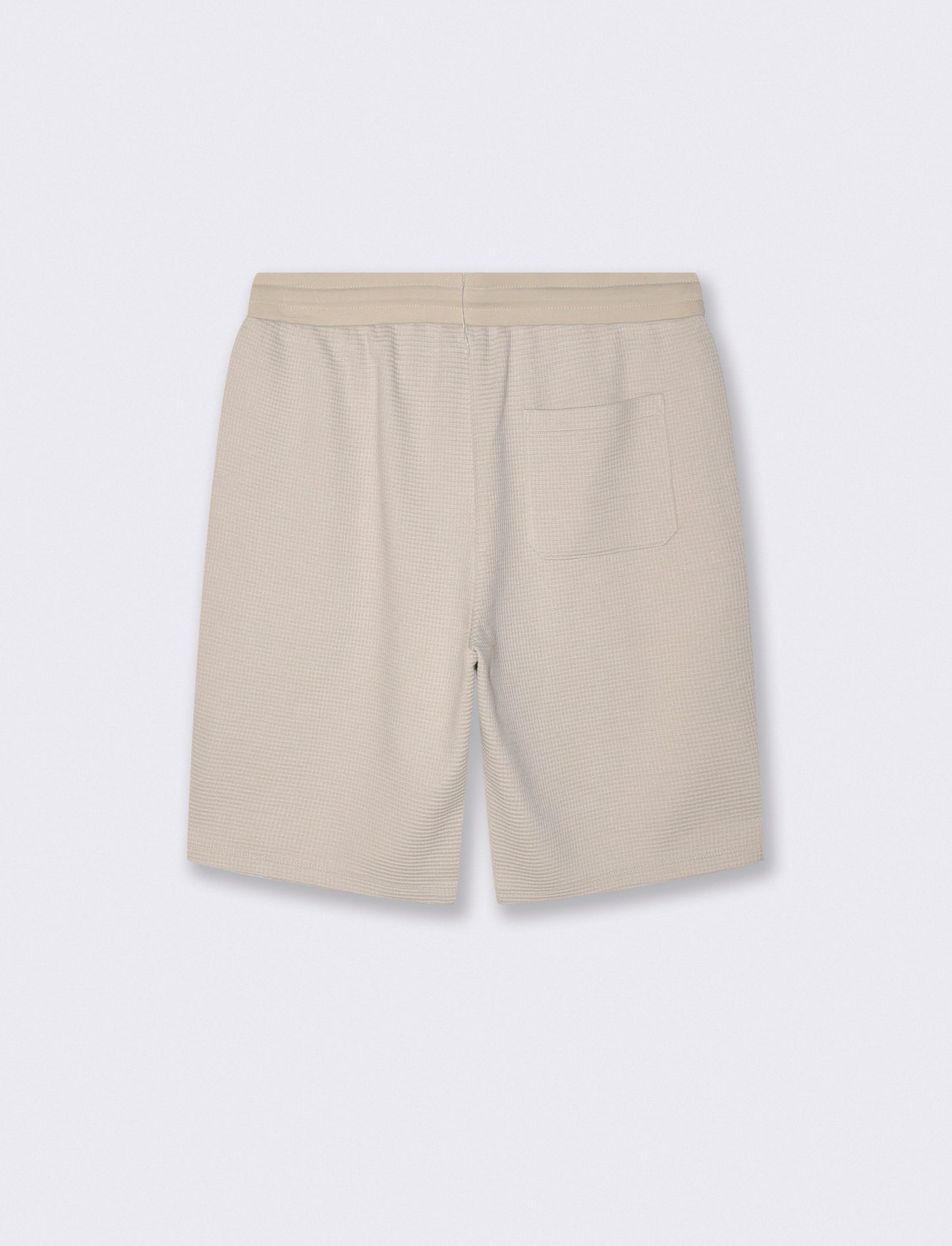 Bermuda Jogger in Tessuto Waffle - Grigio ghiaccio