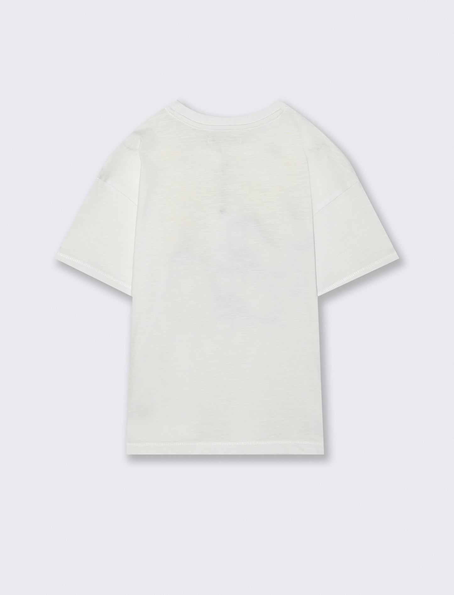 T-shirt let the surf in cotone over - Bianco