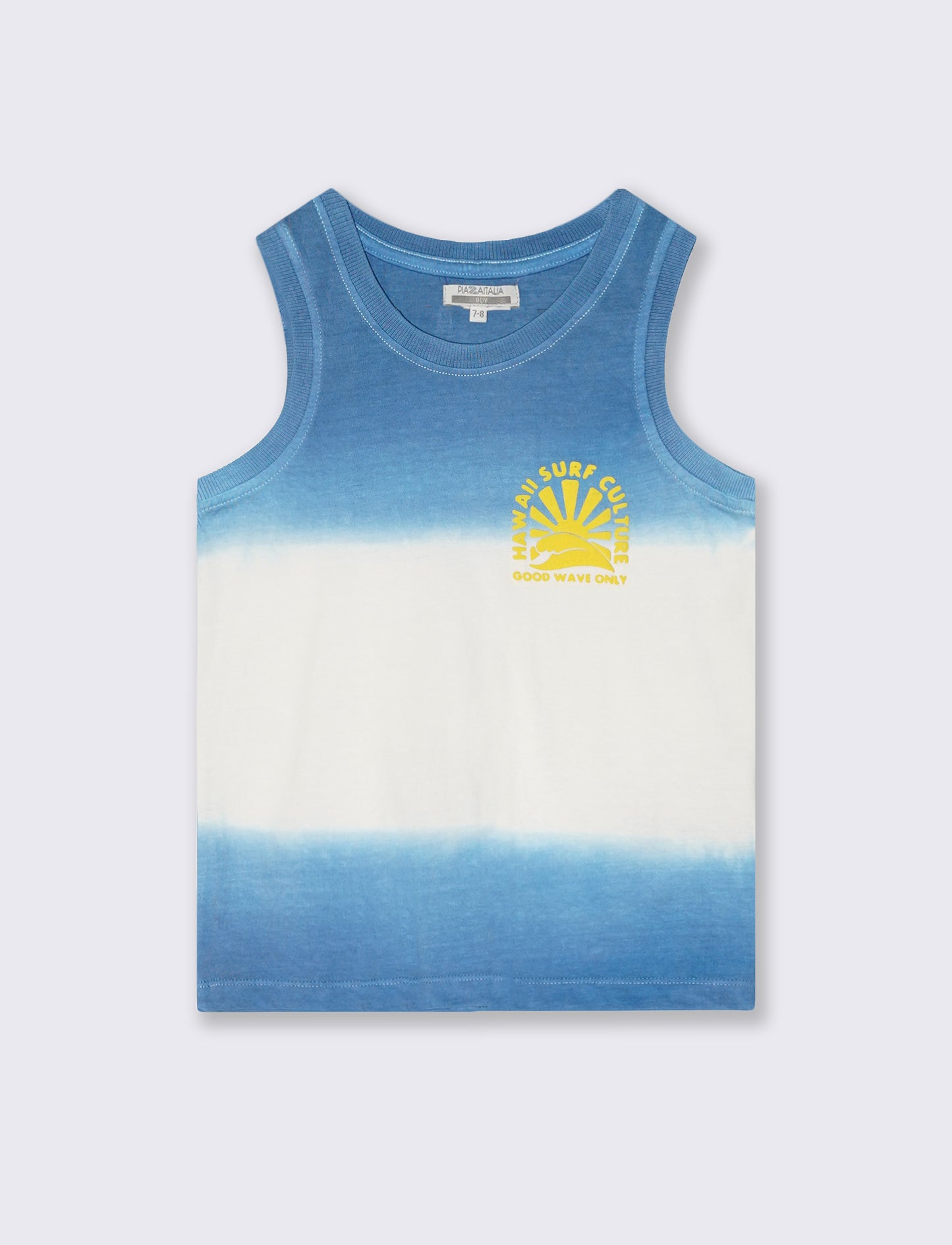Gradient effect crew neck tank top - Sky blue
