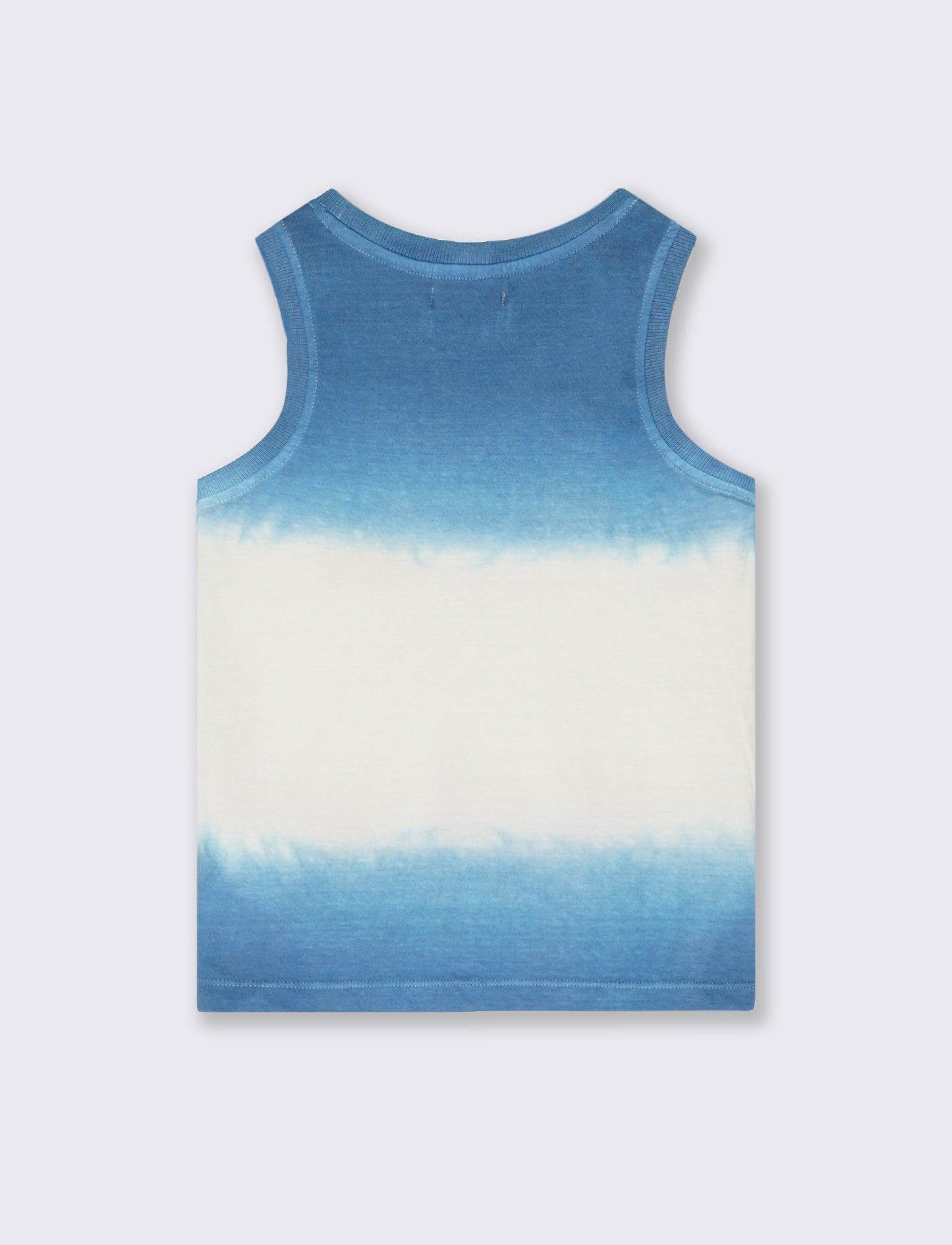 Gradient effect crew neck tank top - Sky blue