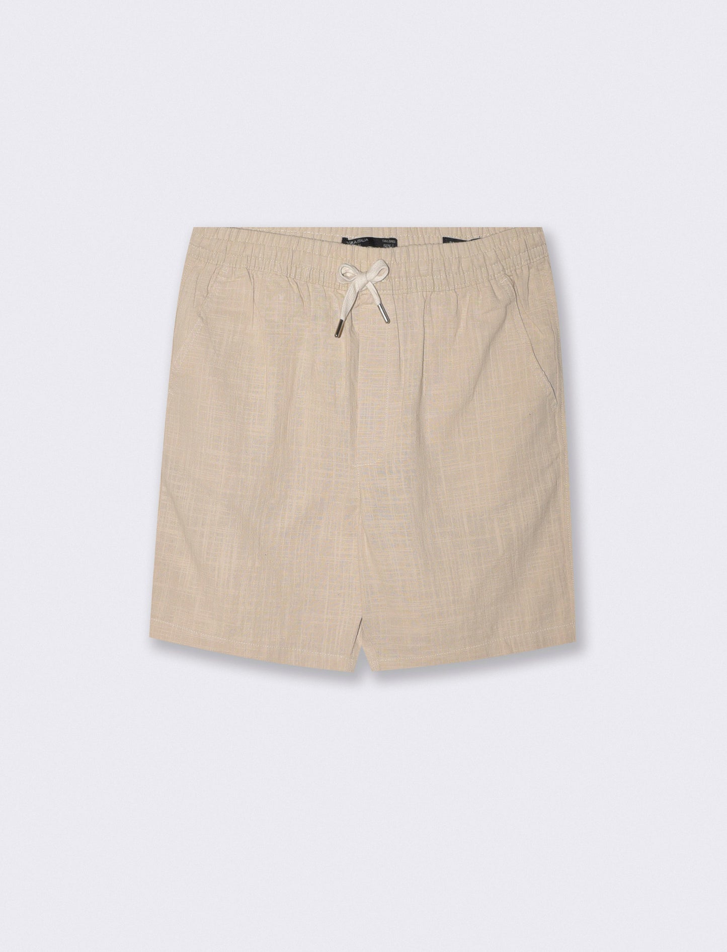 Bermuda Jacquard con Vita Jogger Relaxed - Beige ecru