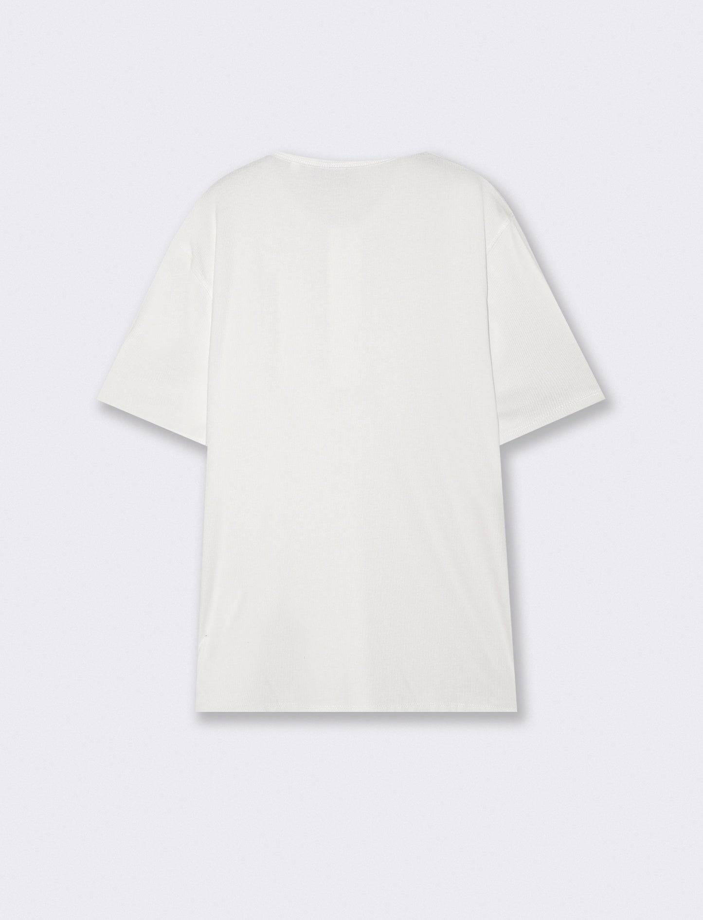 T-SHIRT SERAFINO IN MISTO VISCOSA ELASTICIZZATA - Bianco