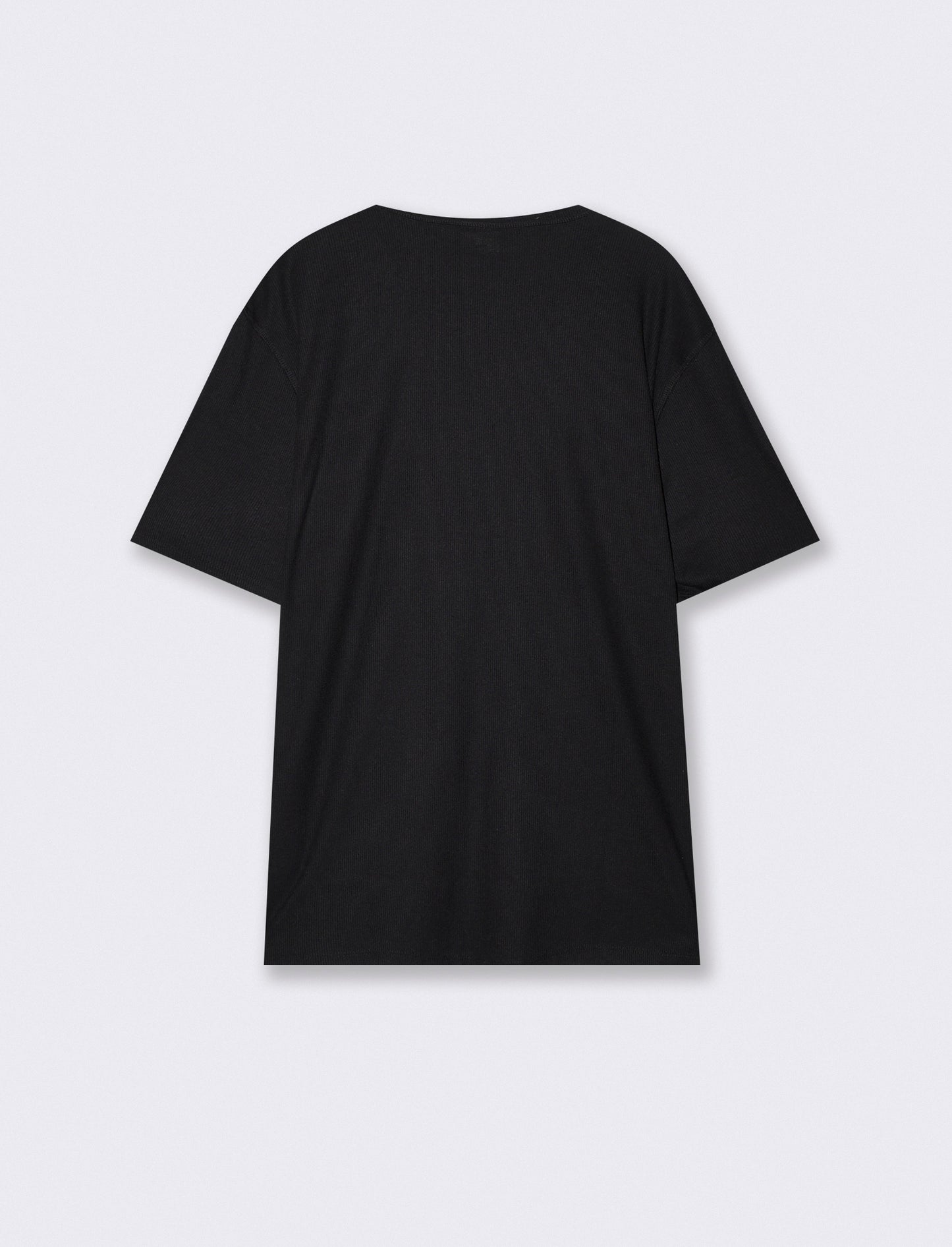 T-SHIRT SERAFINO IN MISTO VISCOSA ELASTICIZZATA - Nero