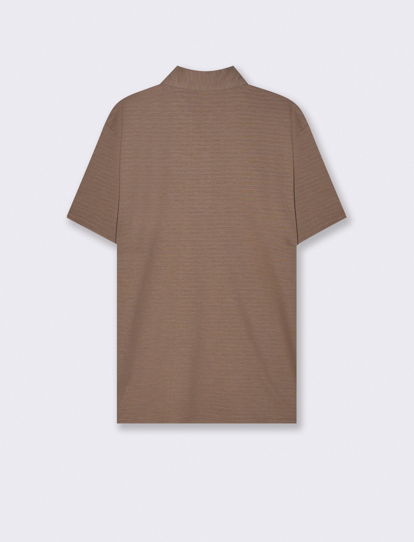 POLO IN TESSUTO JACQUARD - Grigio fango