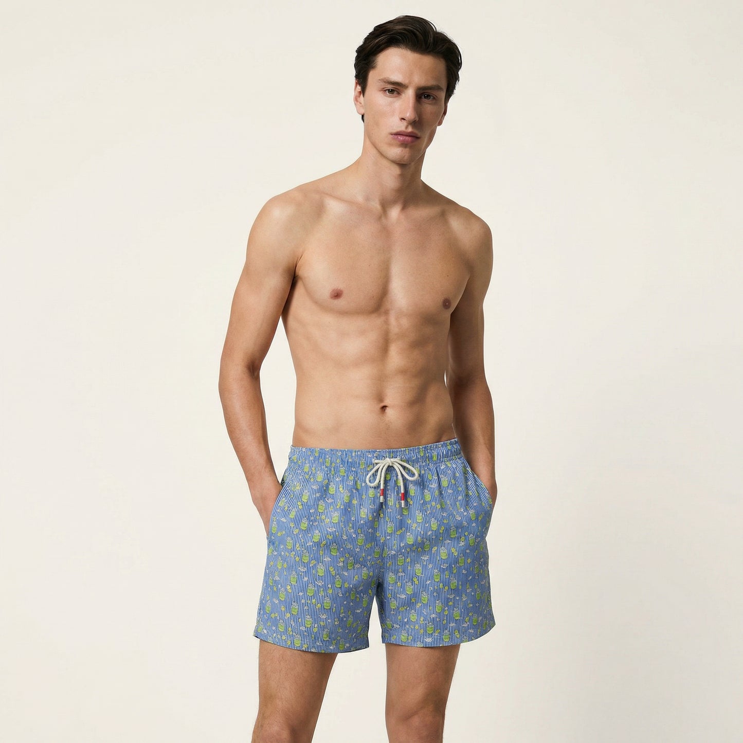 Technical Pattern Swimwear - Blue