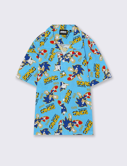 Cotton shirt with Sonic print - Multicolor
