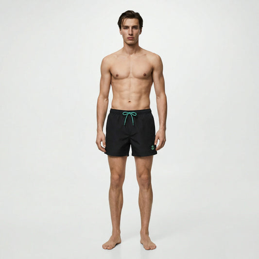 Basic Swimwear with Internal Mesh Lining - Black