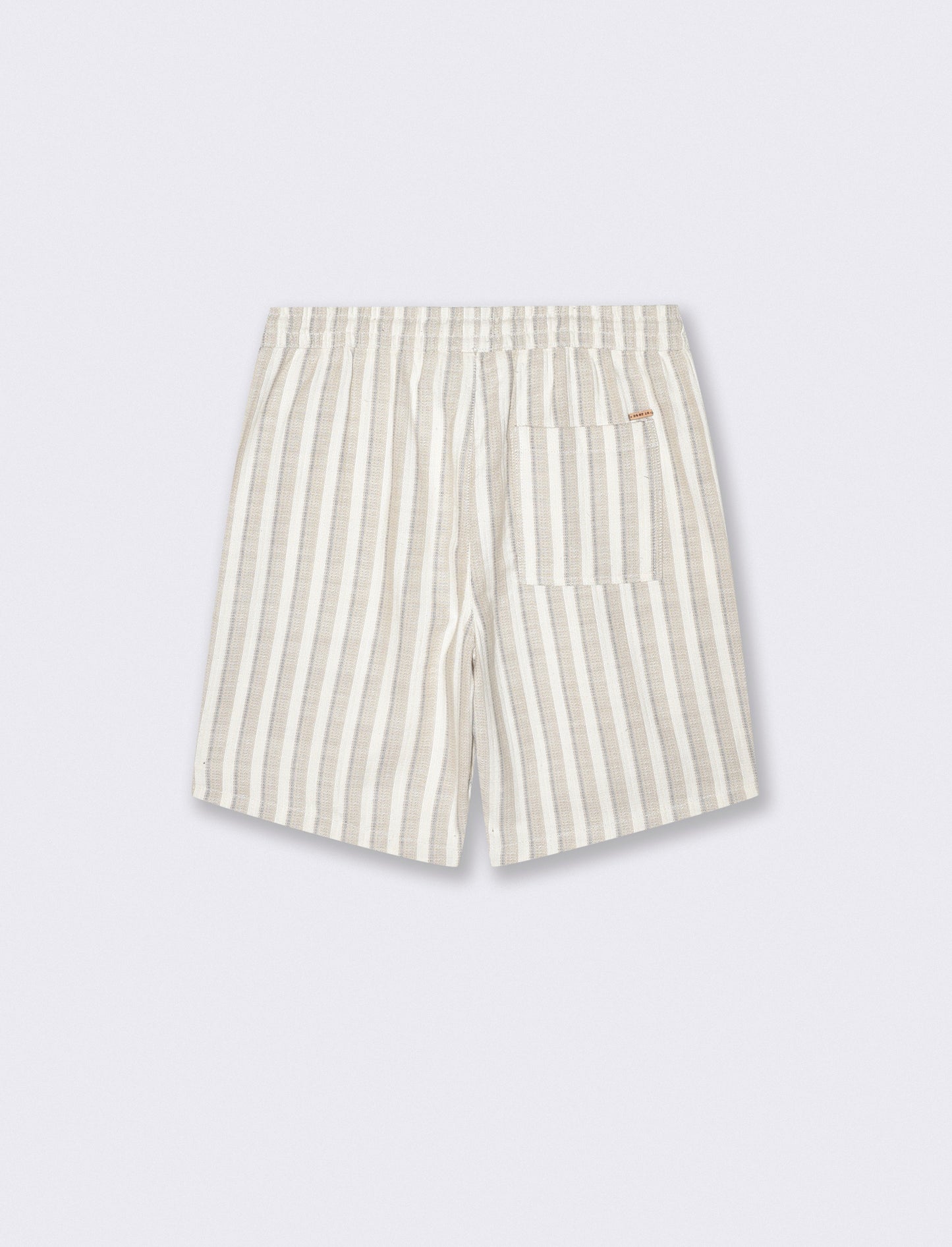 Bermuda jogger striped knit effect - Beige
