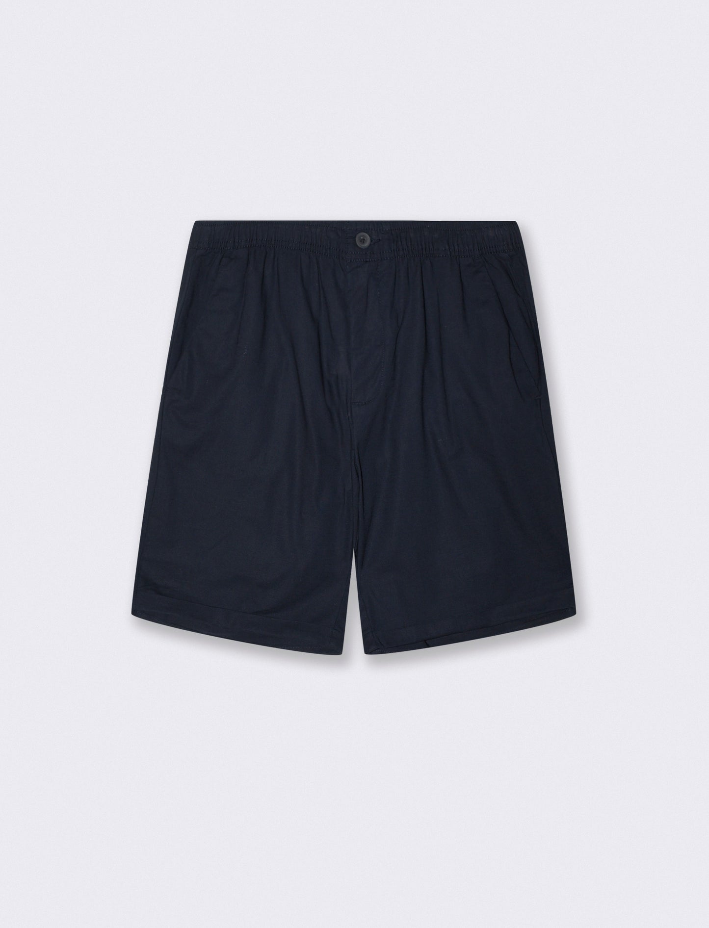 Bermuda Jogger in Cotone con Vita Regolabile - Blu