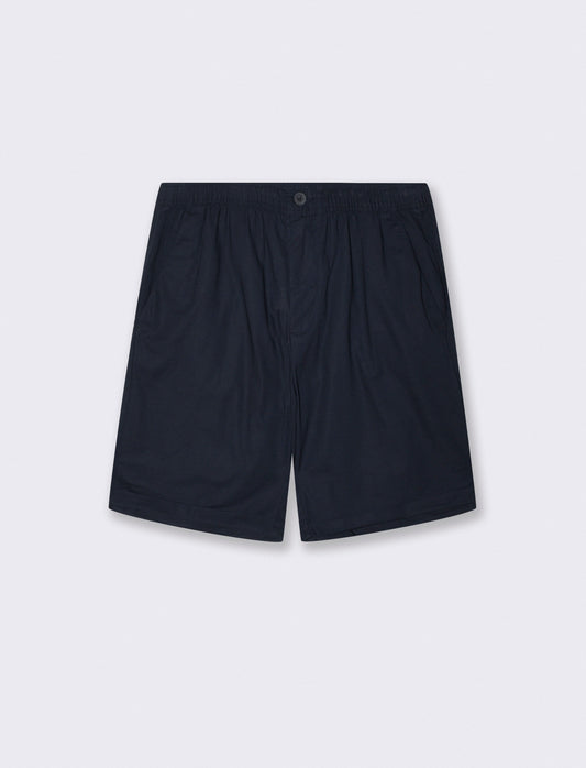 Bermuda Cotton Jogger with Adjustable Waistband - Blue