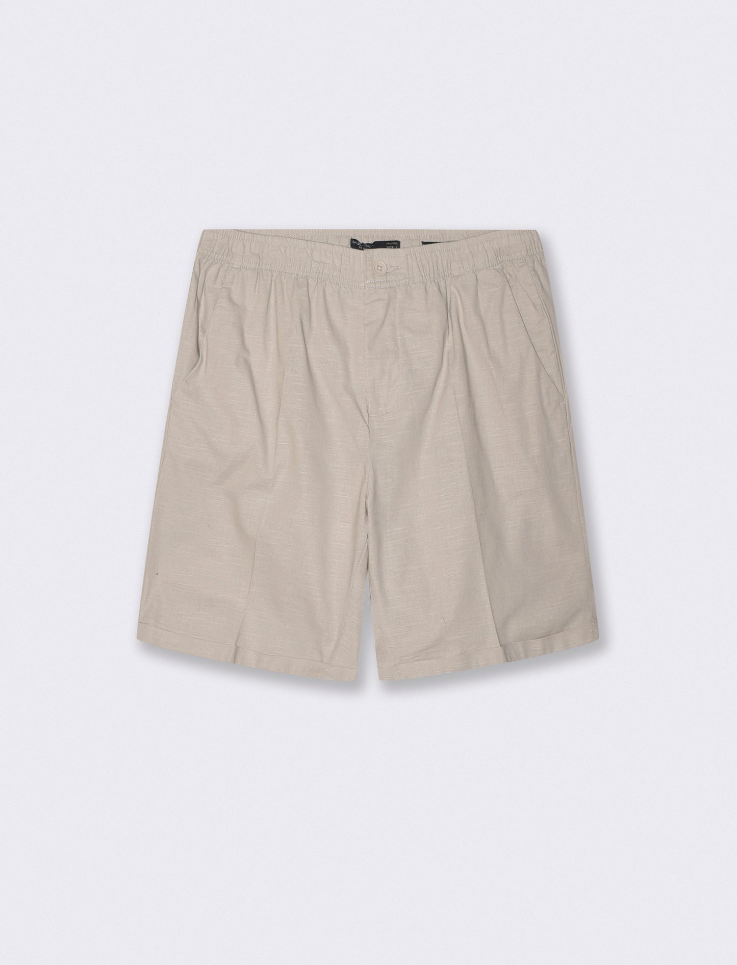 Bermuda Jogger in Cotone con Vita Regolabile - Sabbia