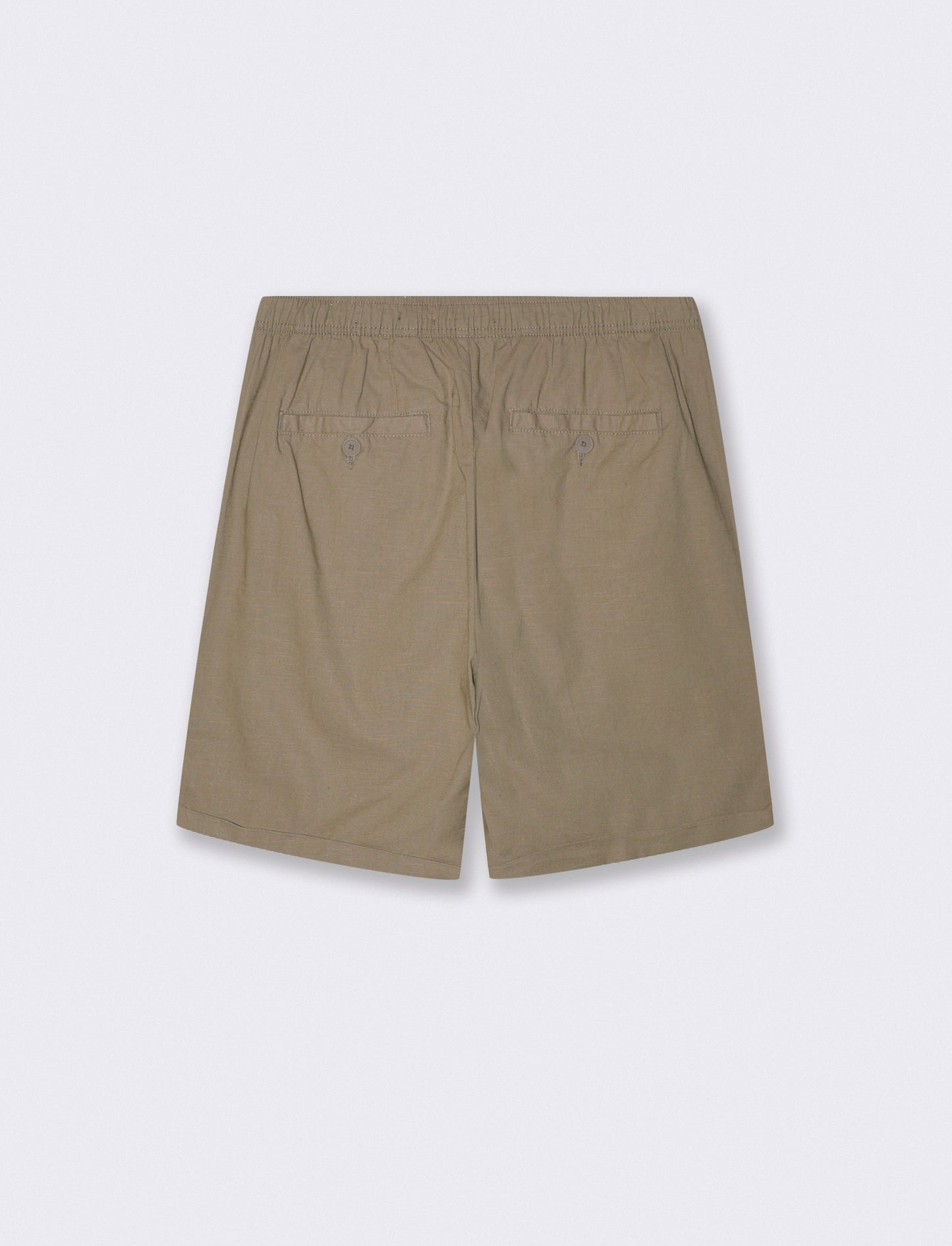 Bermuda Jogger in Cotone con Vita Regolabile - Verde kaki