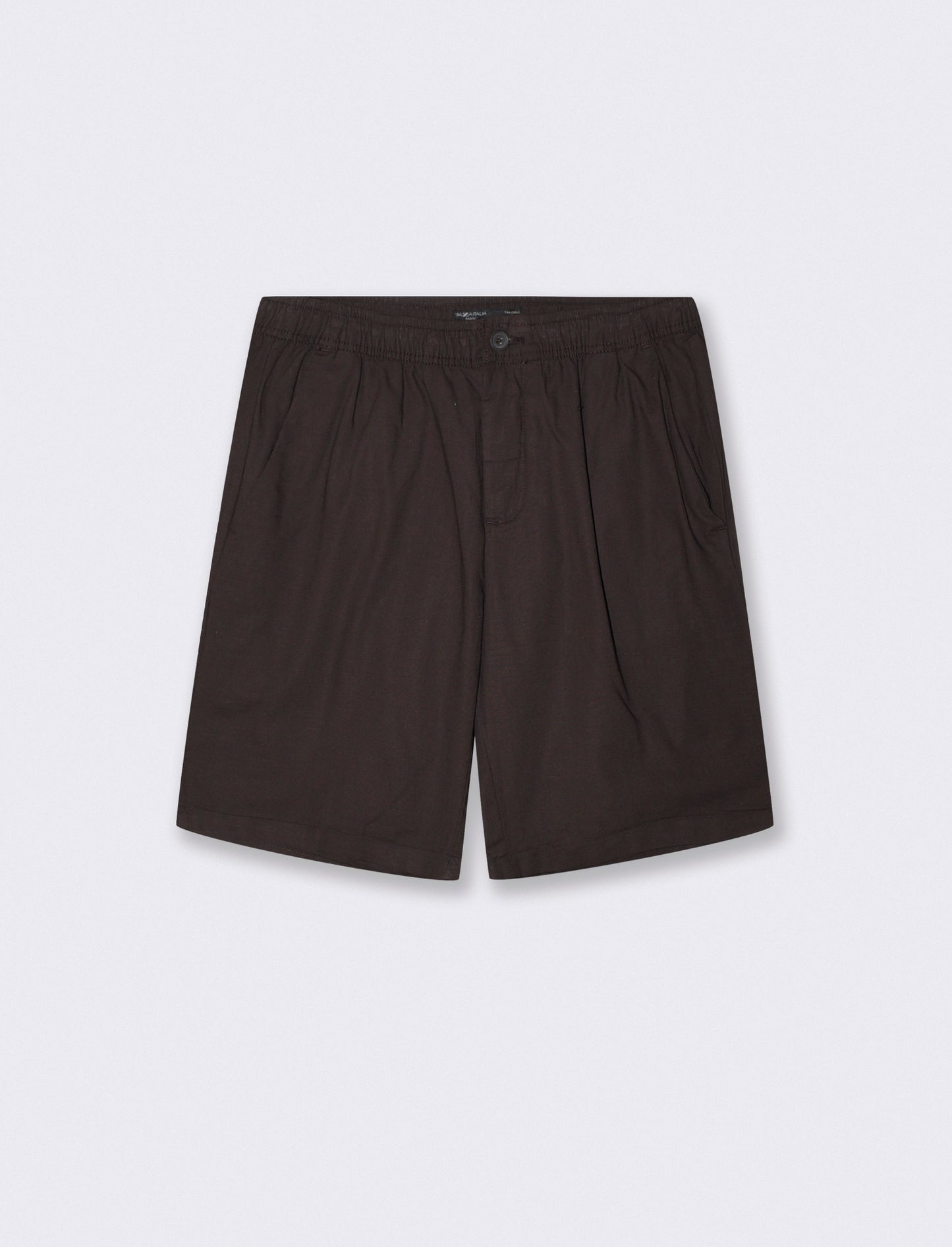 Bermuda Jogger in Cotone con Vita Regolabile - Moro