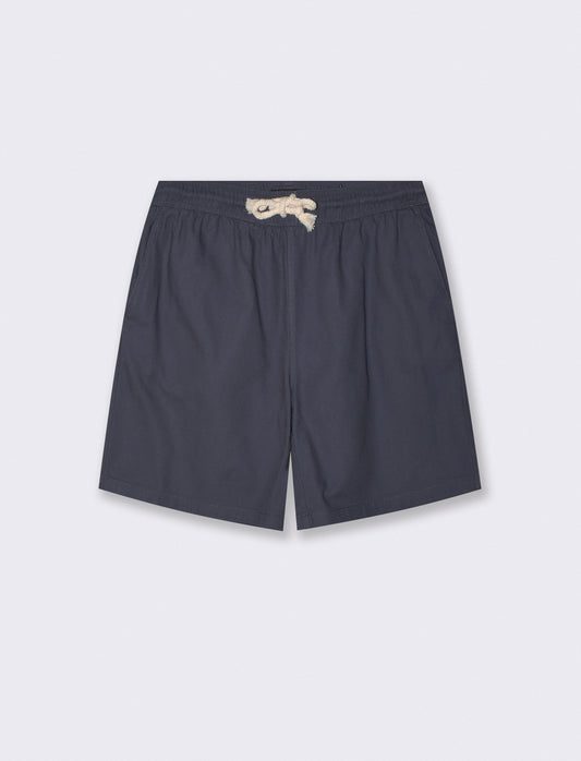 Bermuda Jogger in Structured Cotton - Blue