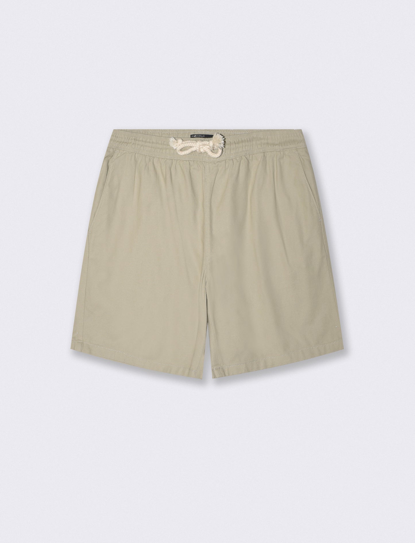Bermuda Jogger in Cotone Strutturato - Grigio stone
