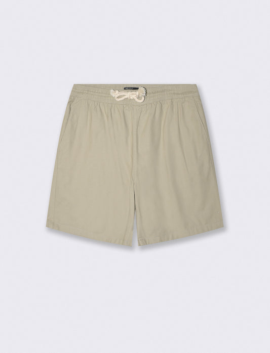 Bermuda Jogger in Structured Cotton - Grey