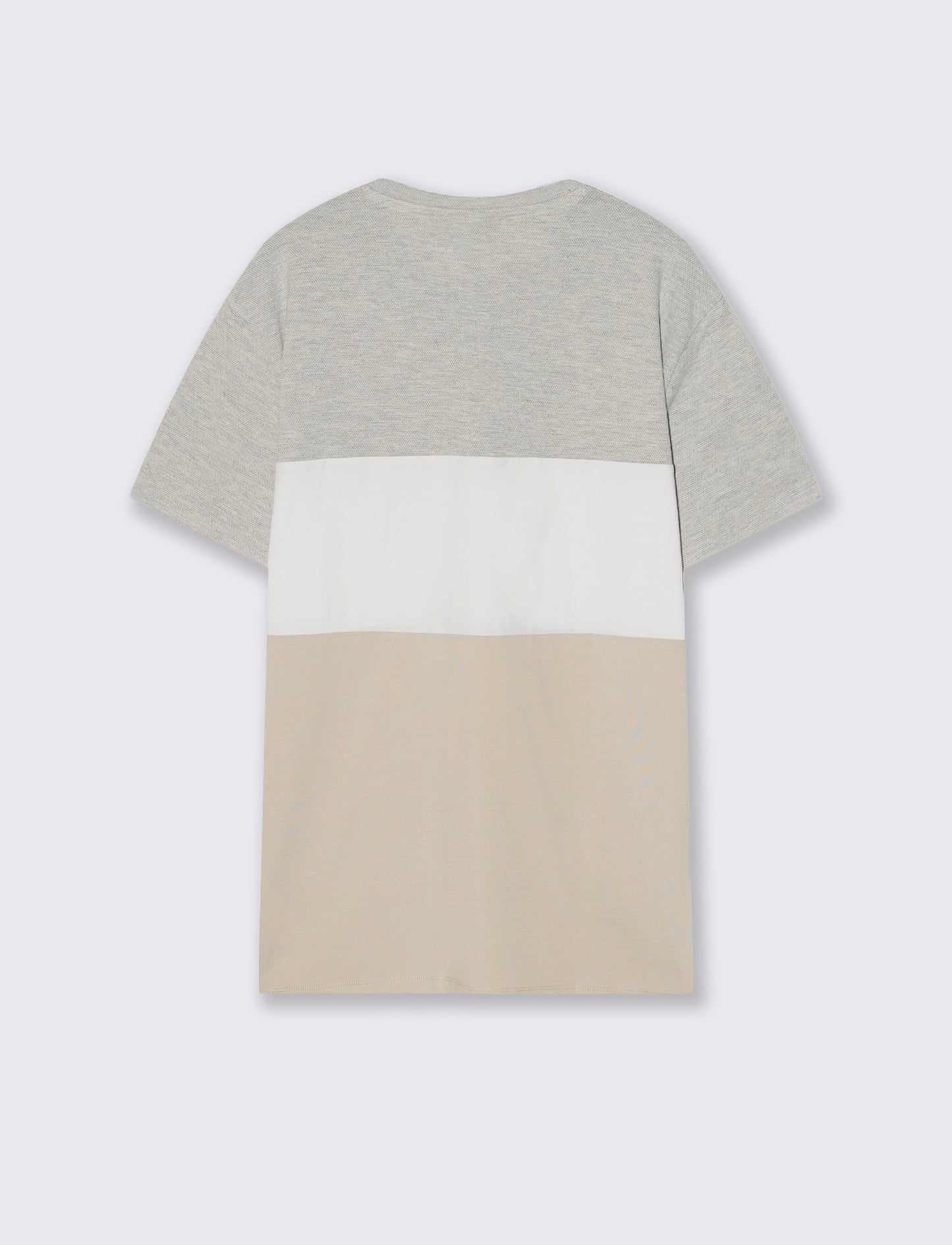 Striped T-shirt with chest pocket - Grey