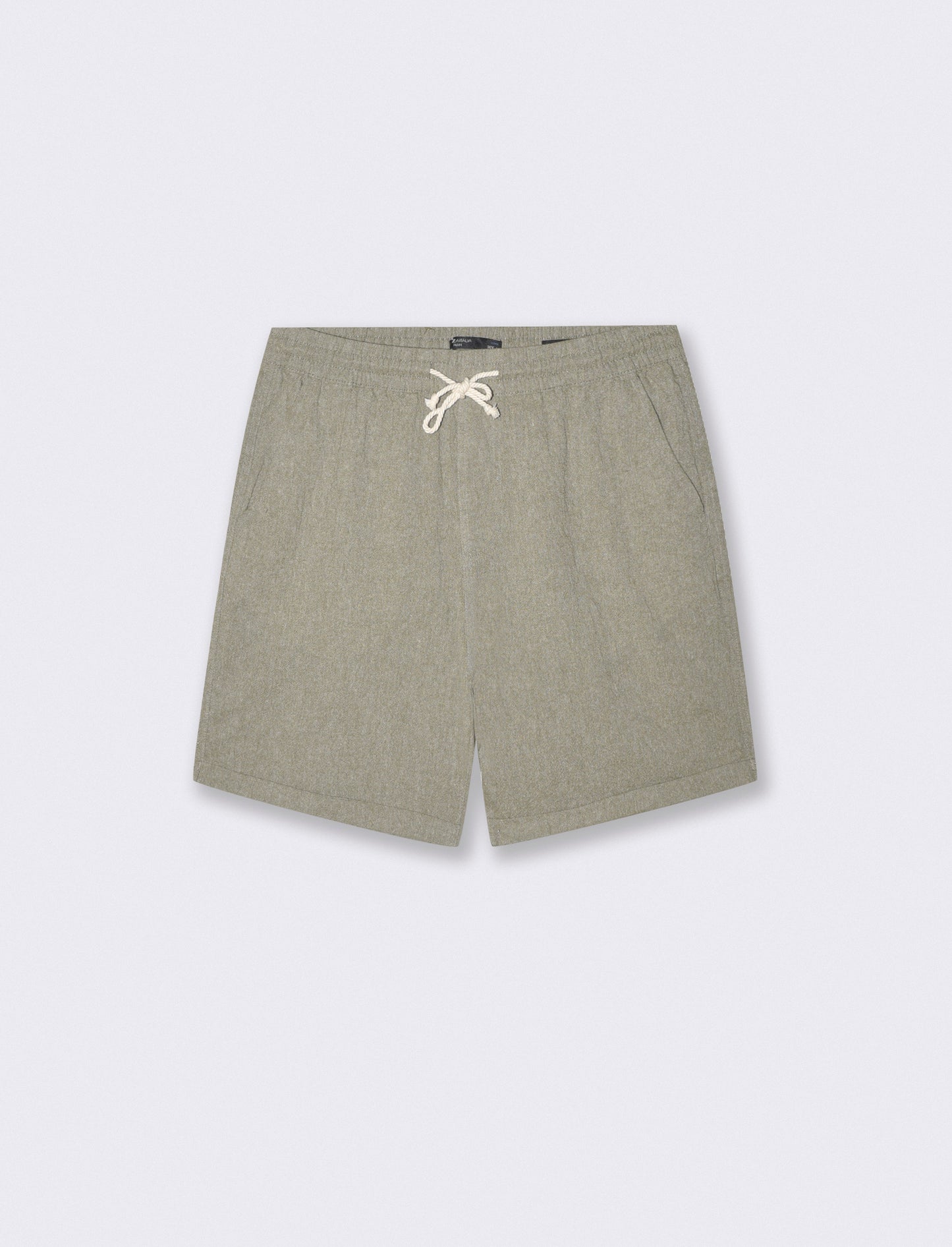 Bermuda Jogger in Crinkled Fabric - Green