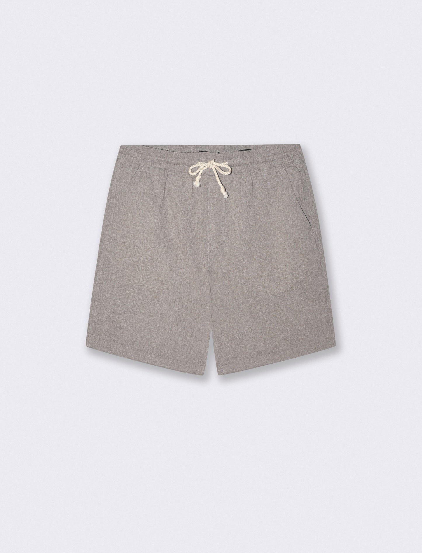 Bermuda Jogger in Tessuto Goffrato - Grigio fango