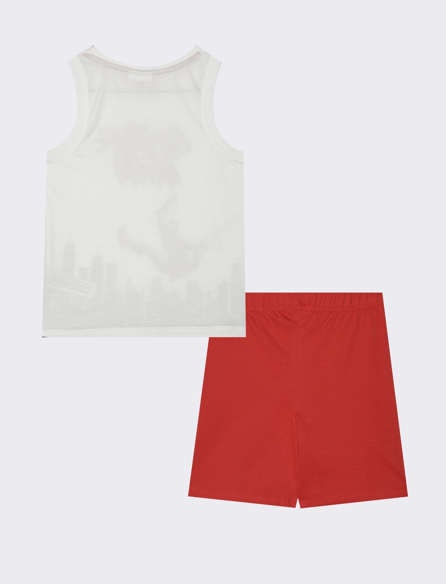 Cotton Spiderman Tank Top and Shorts - White