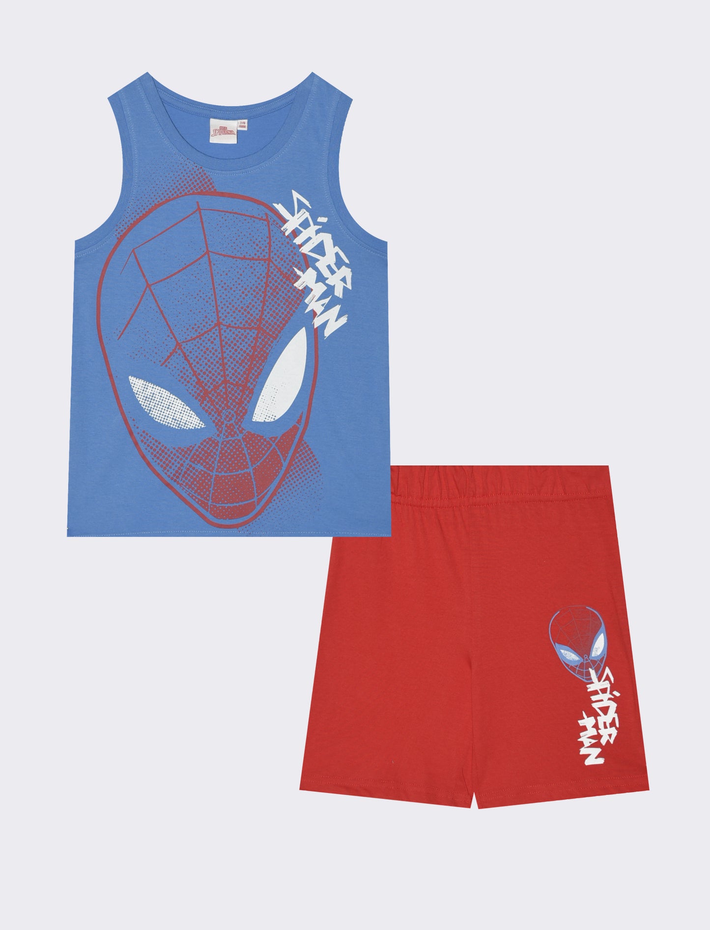 Canotta e short in cotone Spiderman - Blu oceano