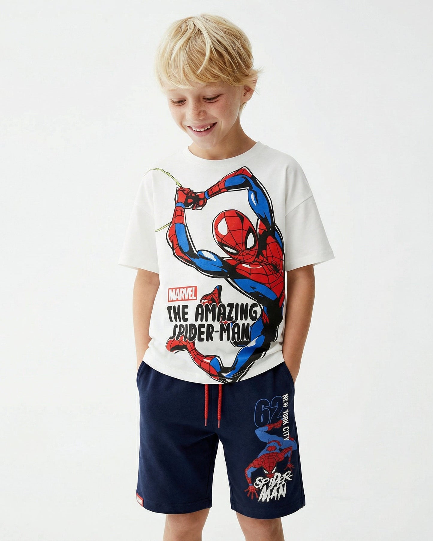 T-shirt Spider Man per giovani fan Marvel - Bianco