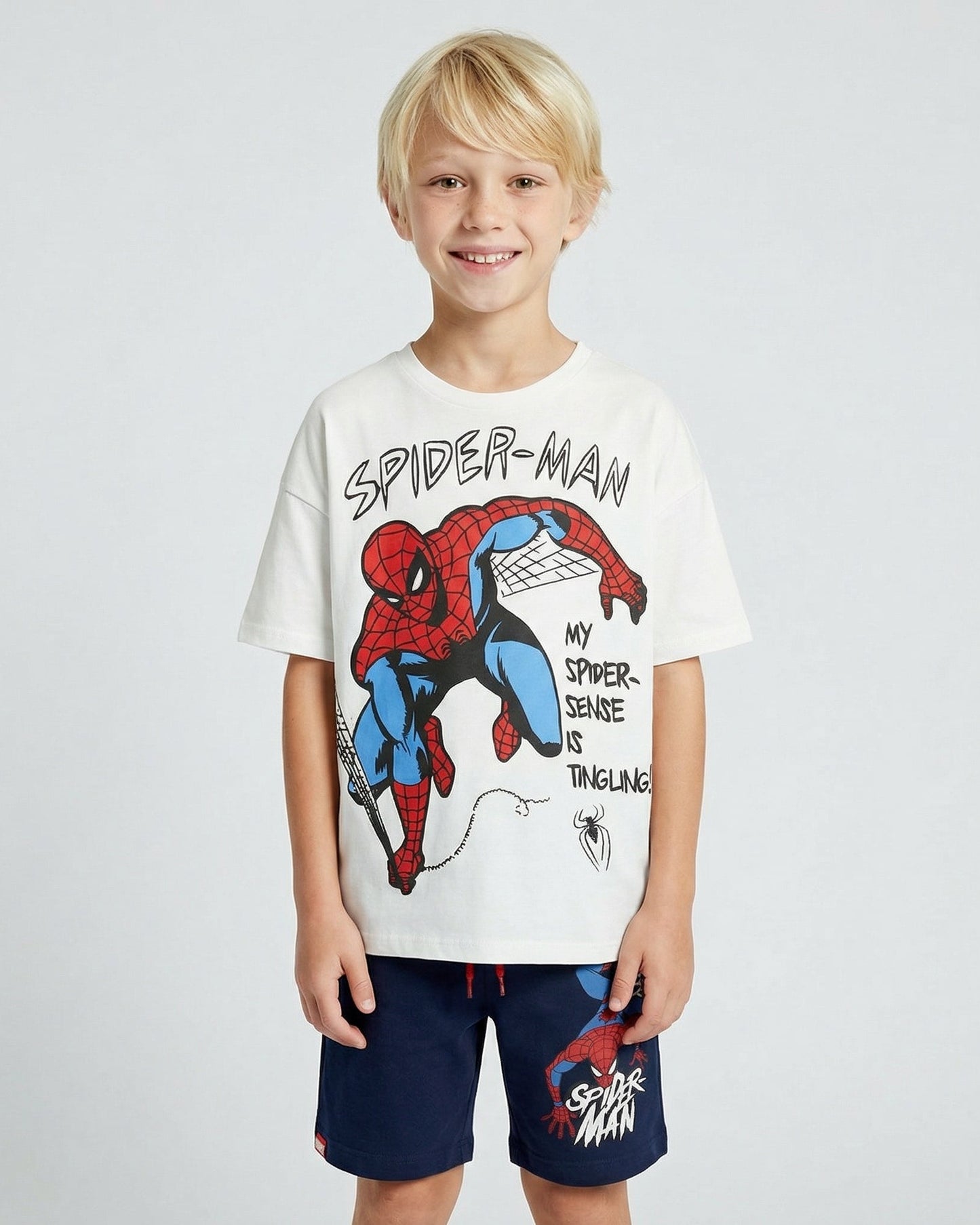 T-shirt cotone con personaggi Marvel - Bianco