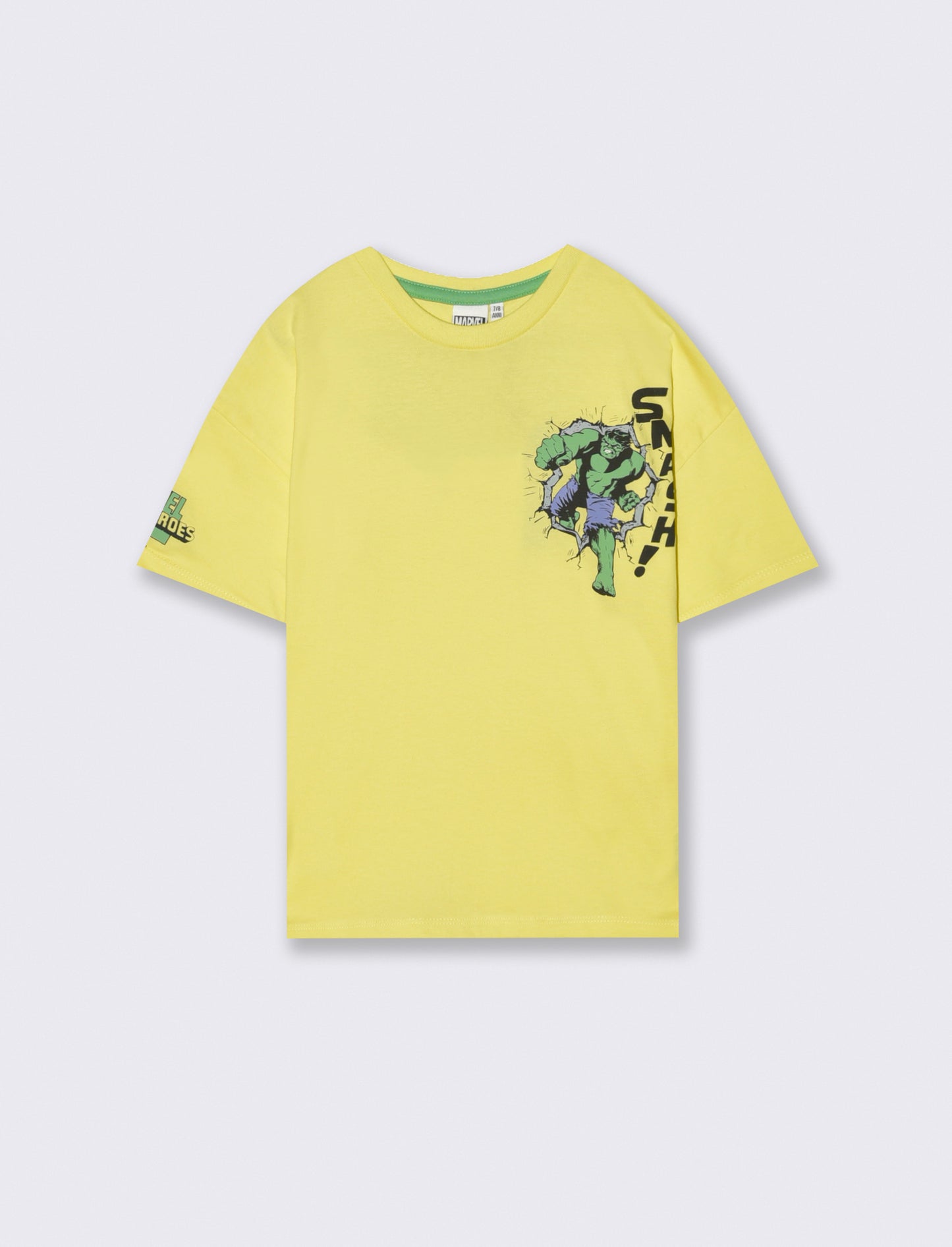 Cotton T-shirt with Marvel characters - Yellow