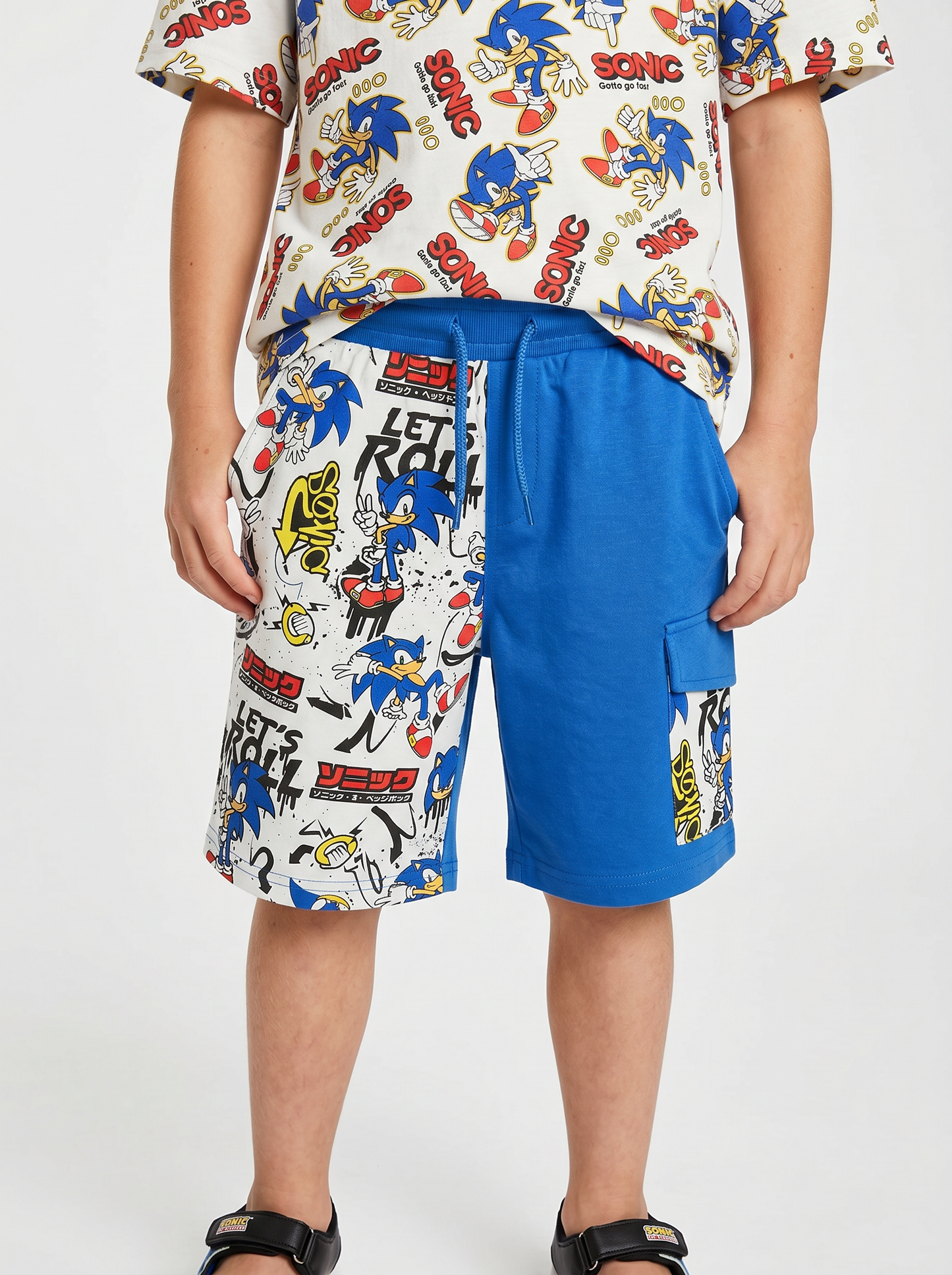 Bermuda Sonic in colored cotton - Blue