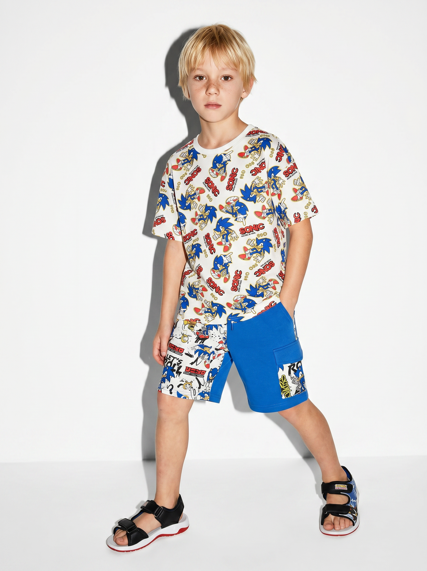 Bermuda Sonic in colored cotton - Blue
