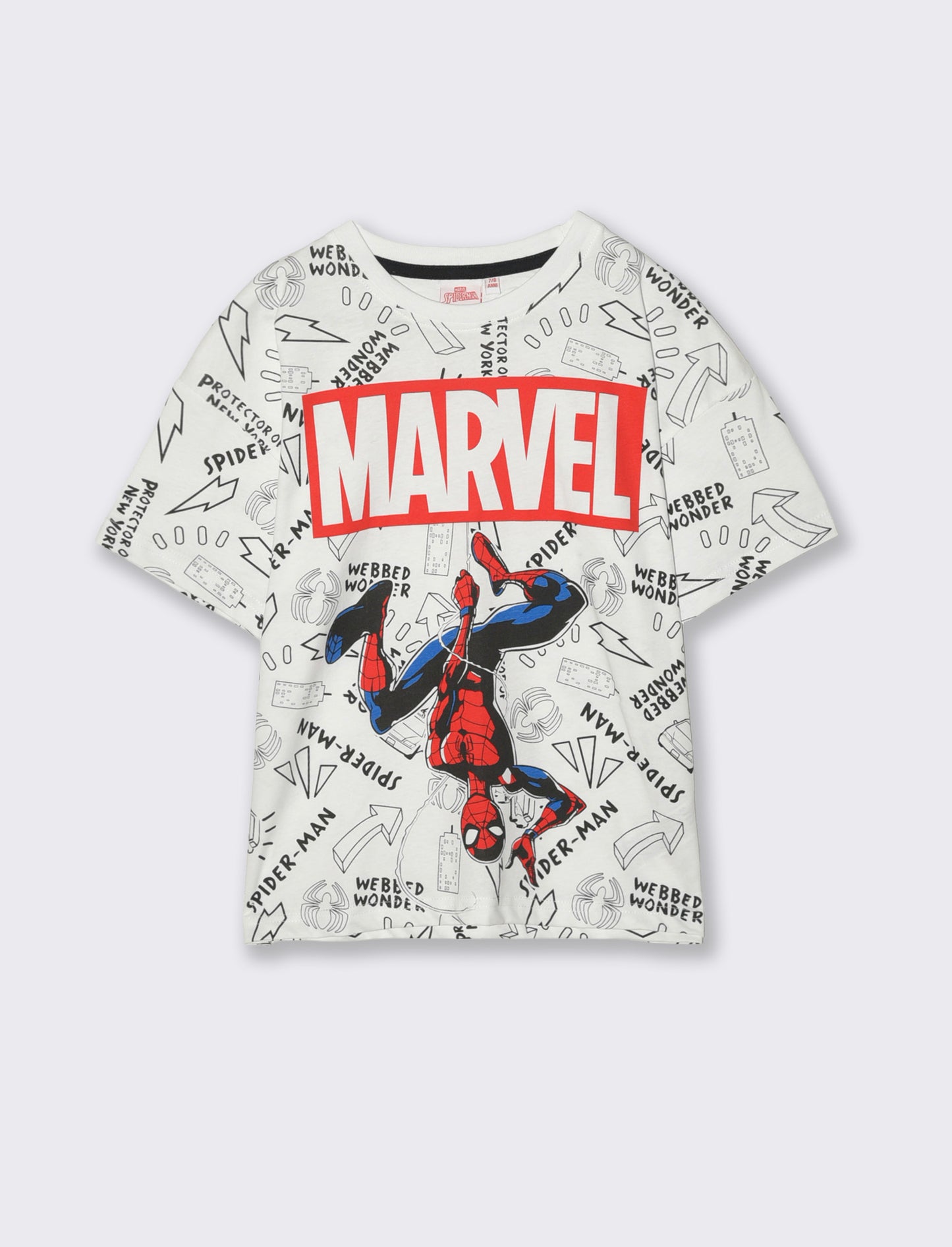 T-shirt Spider Man per giovani fan Marvel - Bianco
