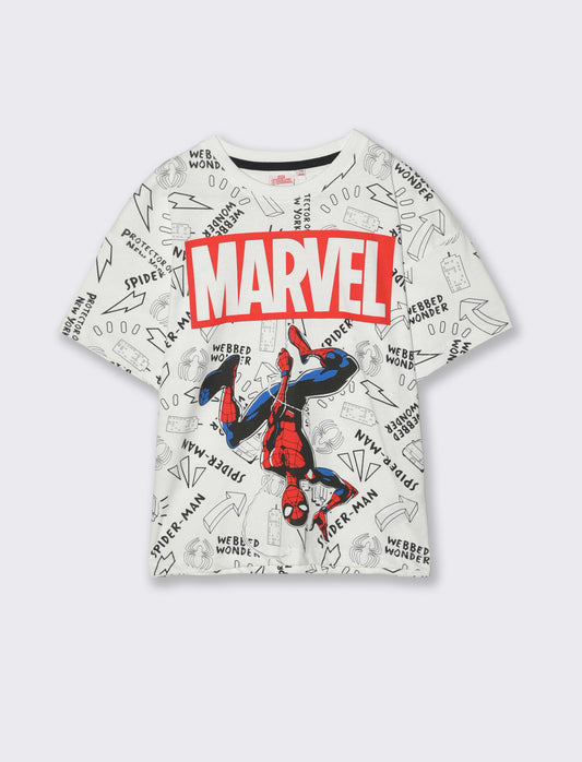 T-shirt Spider Man per giovani fan Marvel - Bianco