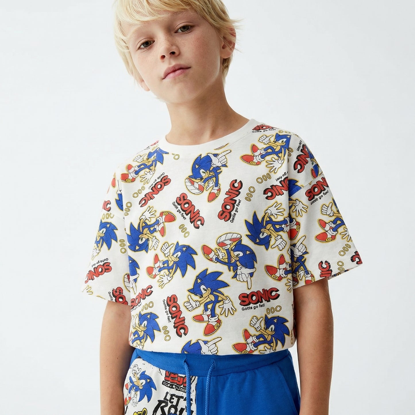 T-shirt Sonic: divertimento per bambini - Fantasia