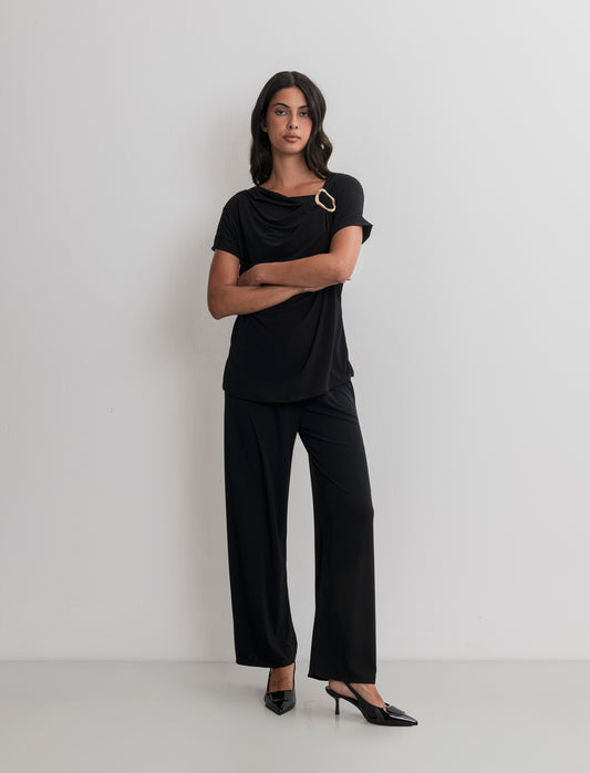 PANTALONE IN MAGLIA - Nero