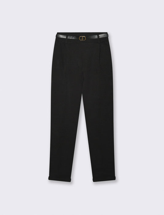 PANTALONE CON CINTURA - Nero