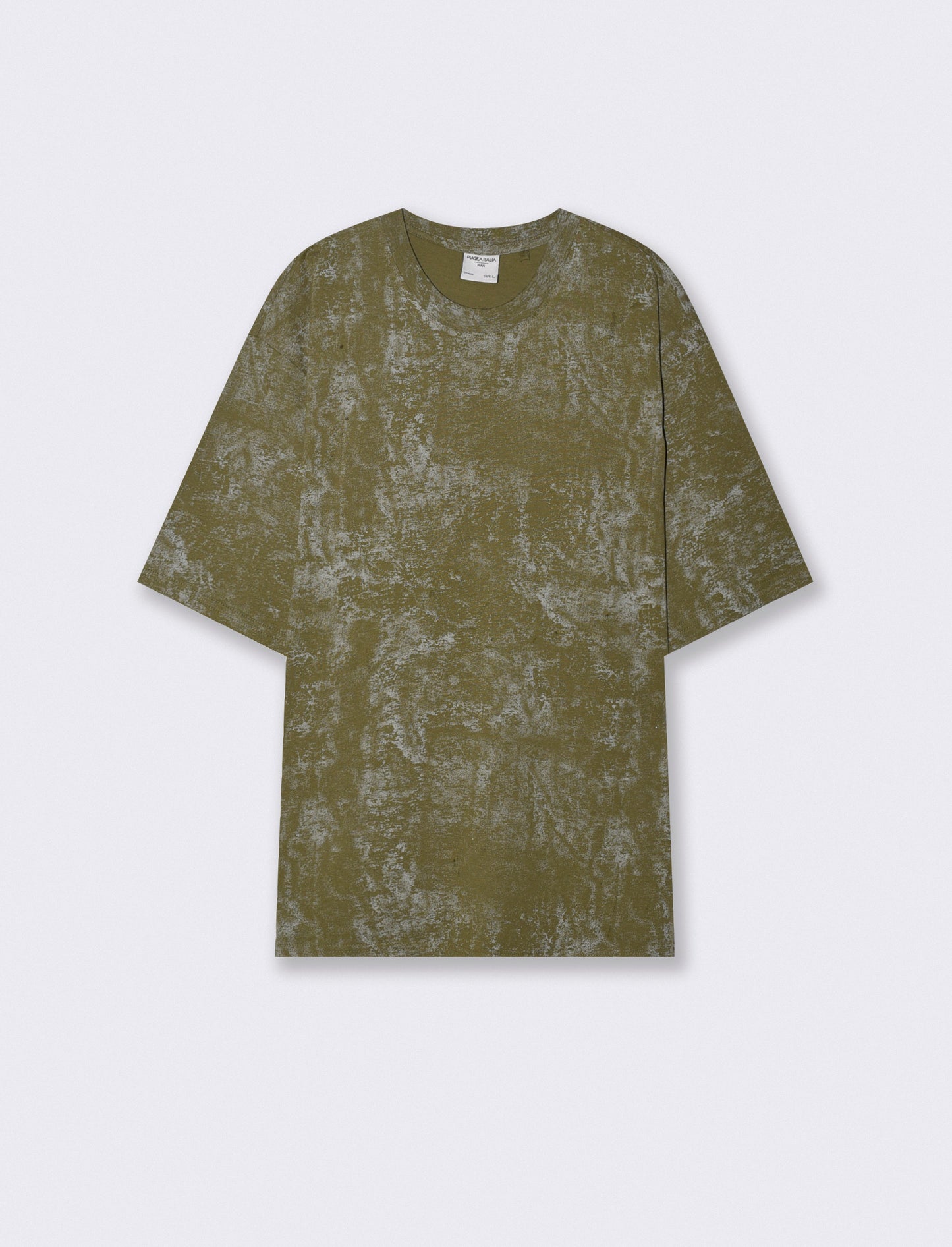 Cotton T-shirt with all-over abstract print - Green
