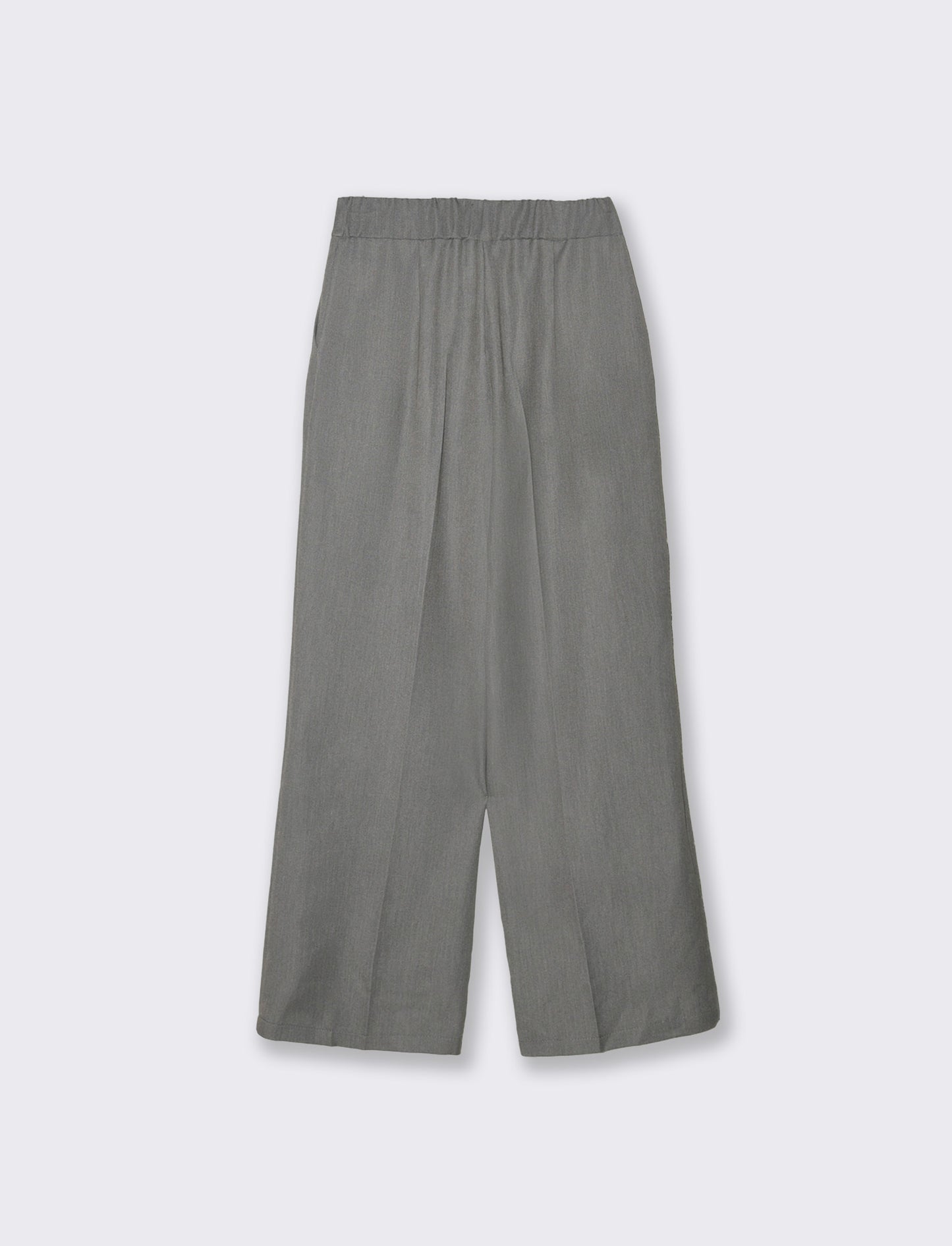 PANTALONE STRAIGHT VITA ALTA - Grigio mel.