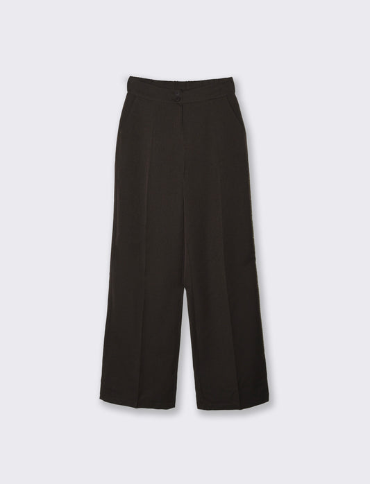PANTALONE STRAIGHT VITA ALTA - Moro