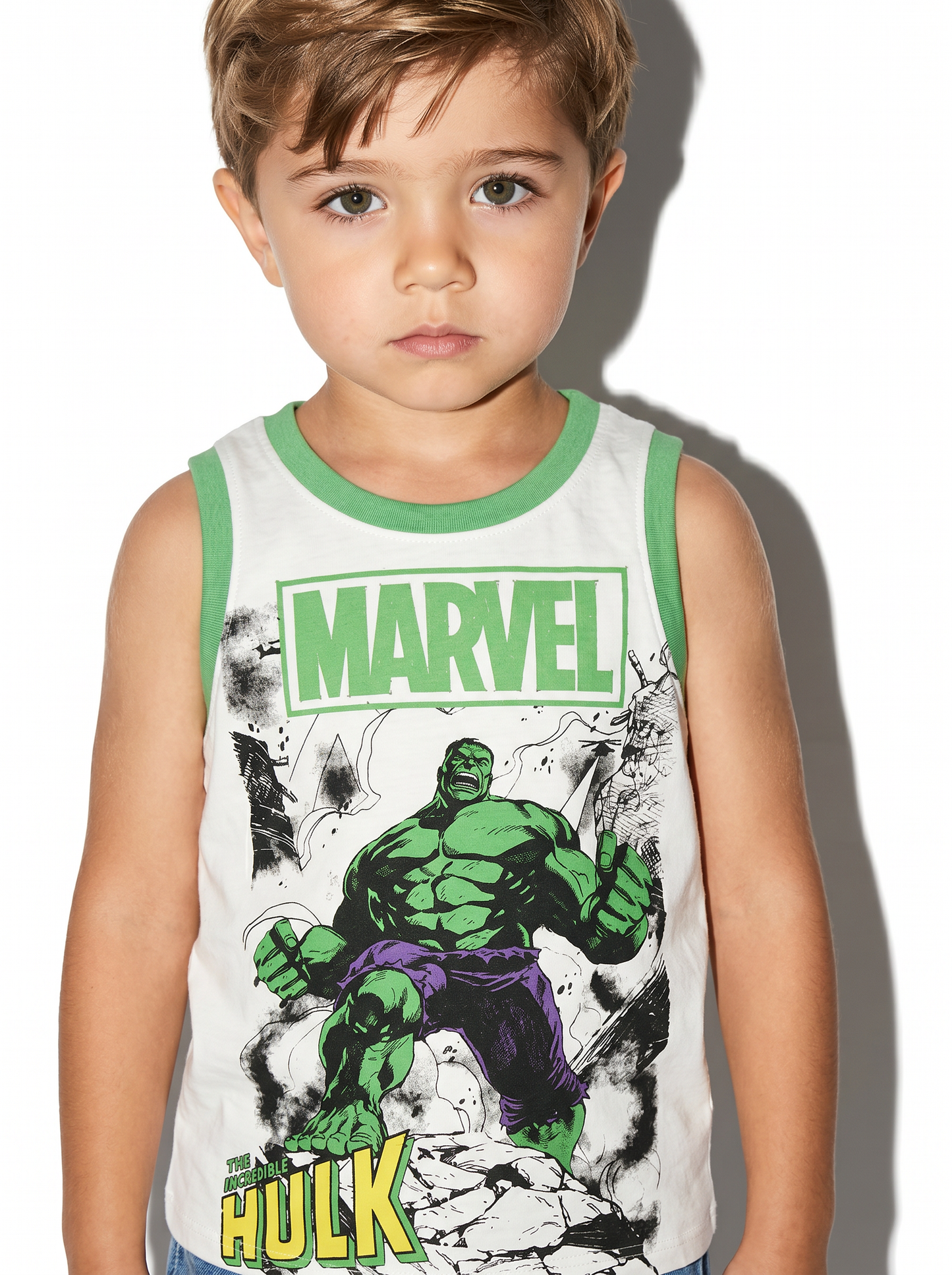 Versatile and Fun Marvel Tank Top for Kids - Green