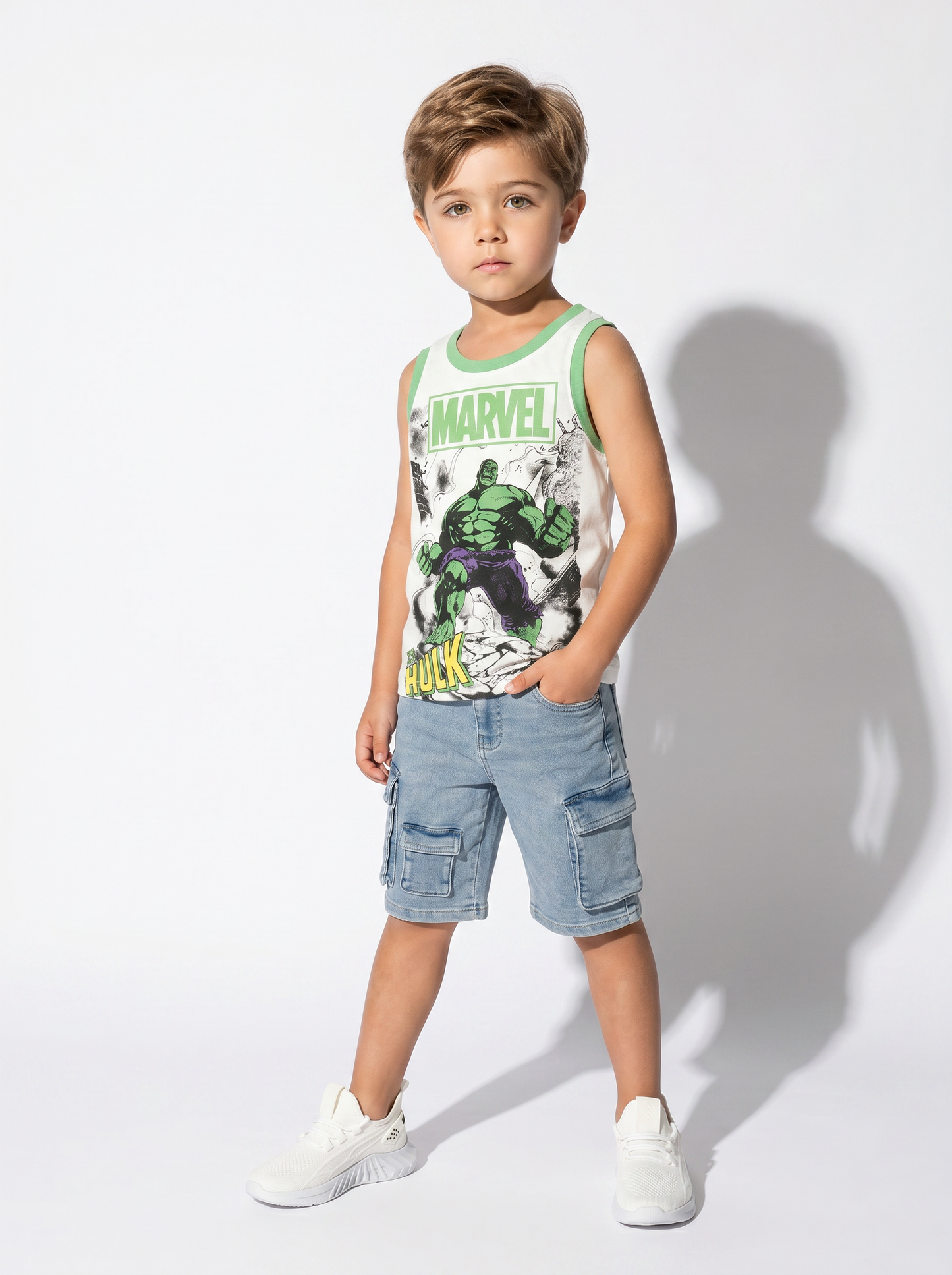 Versatile and Fun Marvel Tank Top for Kids - Green
