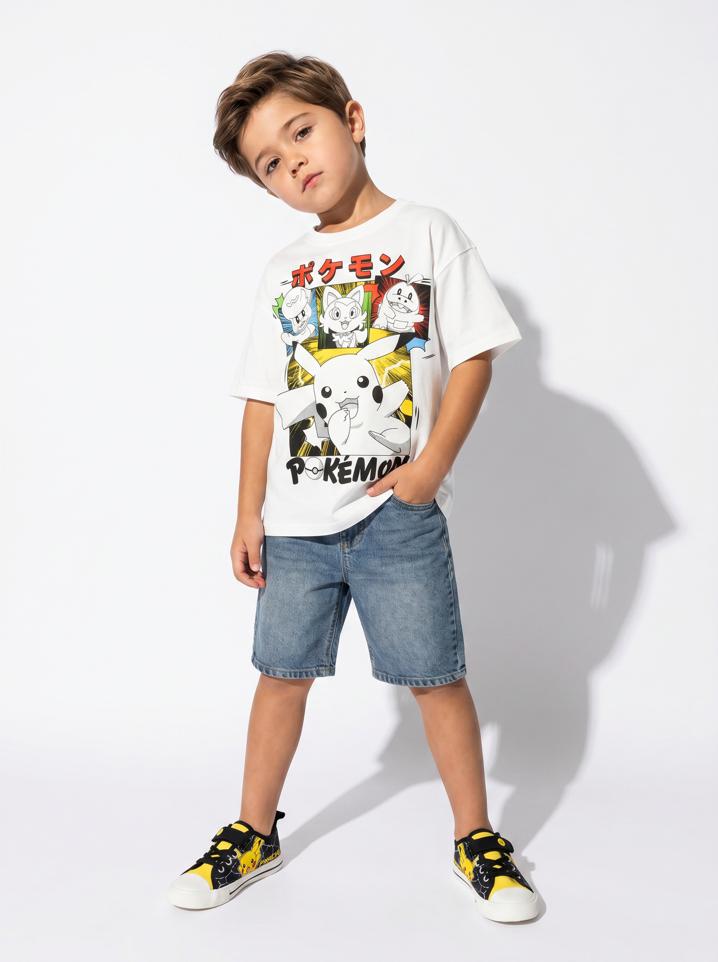 T-shirt Pokemon: divertimento per i giovani - Bianco