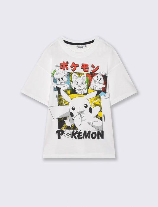 T-shirt Pokemon: divertimento per i giovani - Bianco