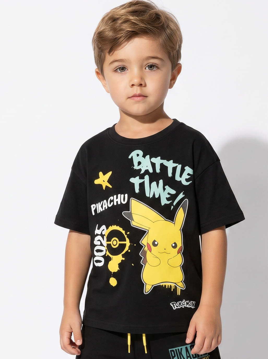T-shirt Pokemon: divertimento per i giovani - Nero