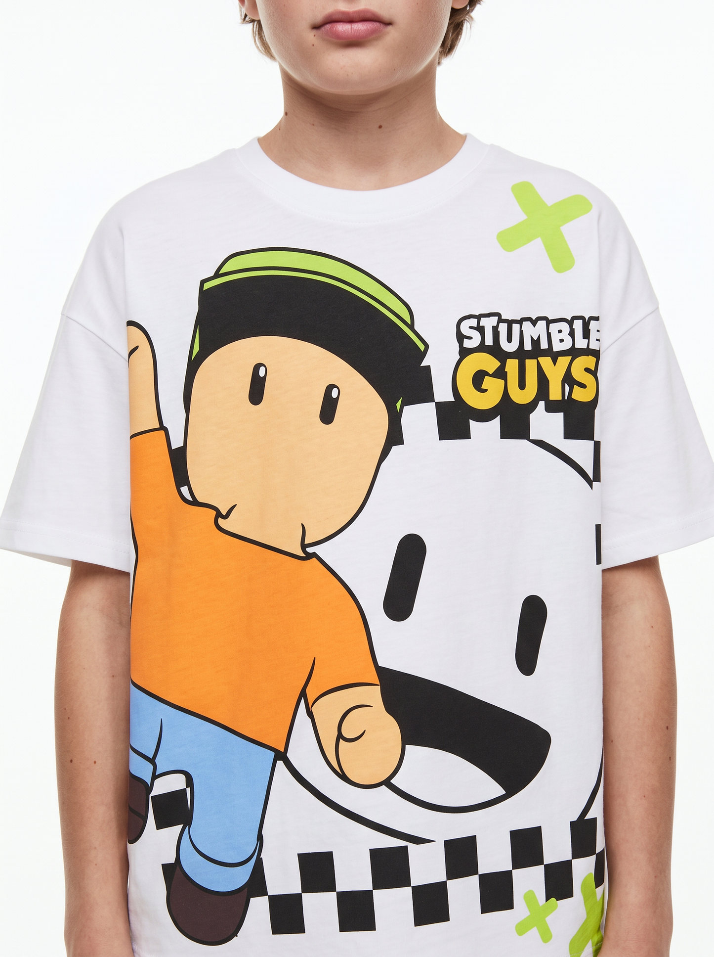 T-shirt Stumble Guys per giovani fan - Bianco