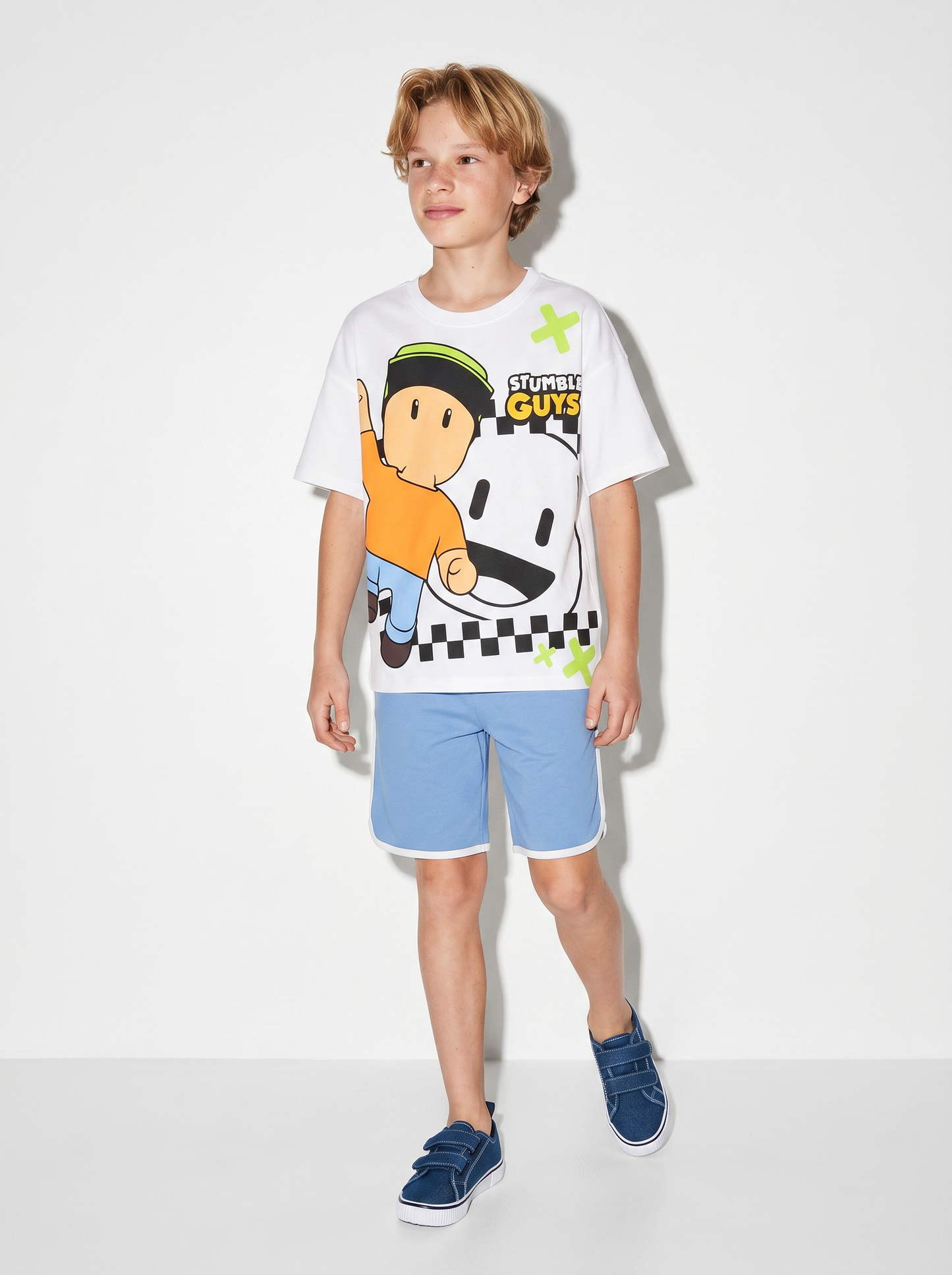 T-shirt Stumble Guys per giovani fan - Bianco