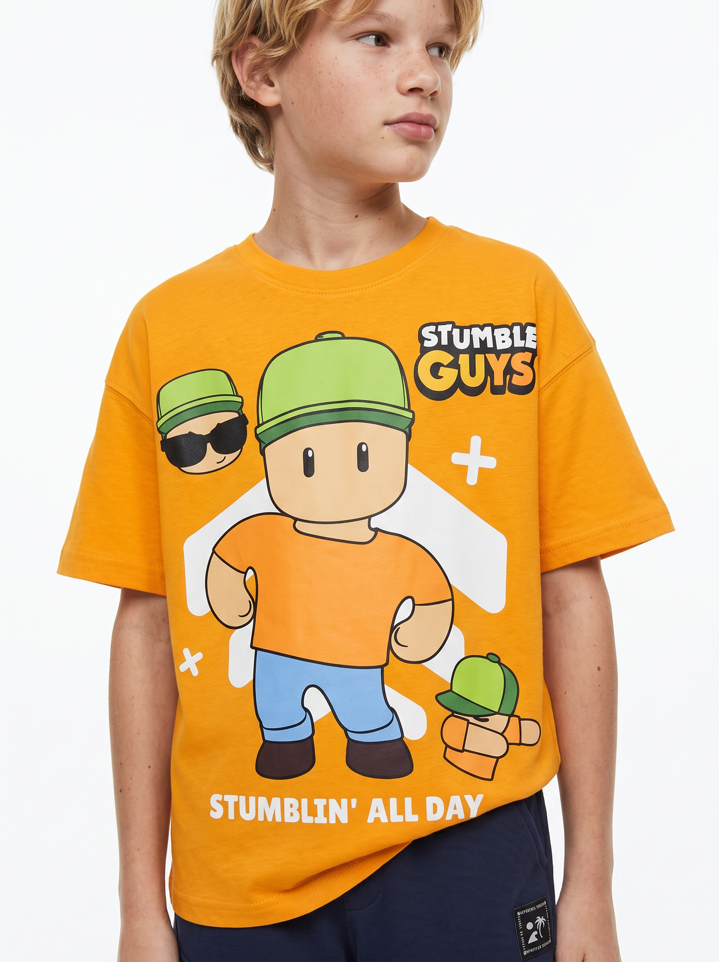 T-shirt Stumble Guys per giovani fan - Arancio