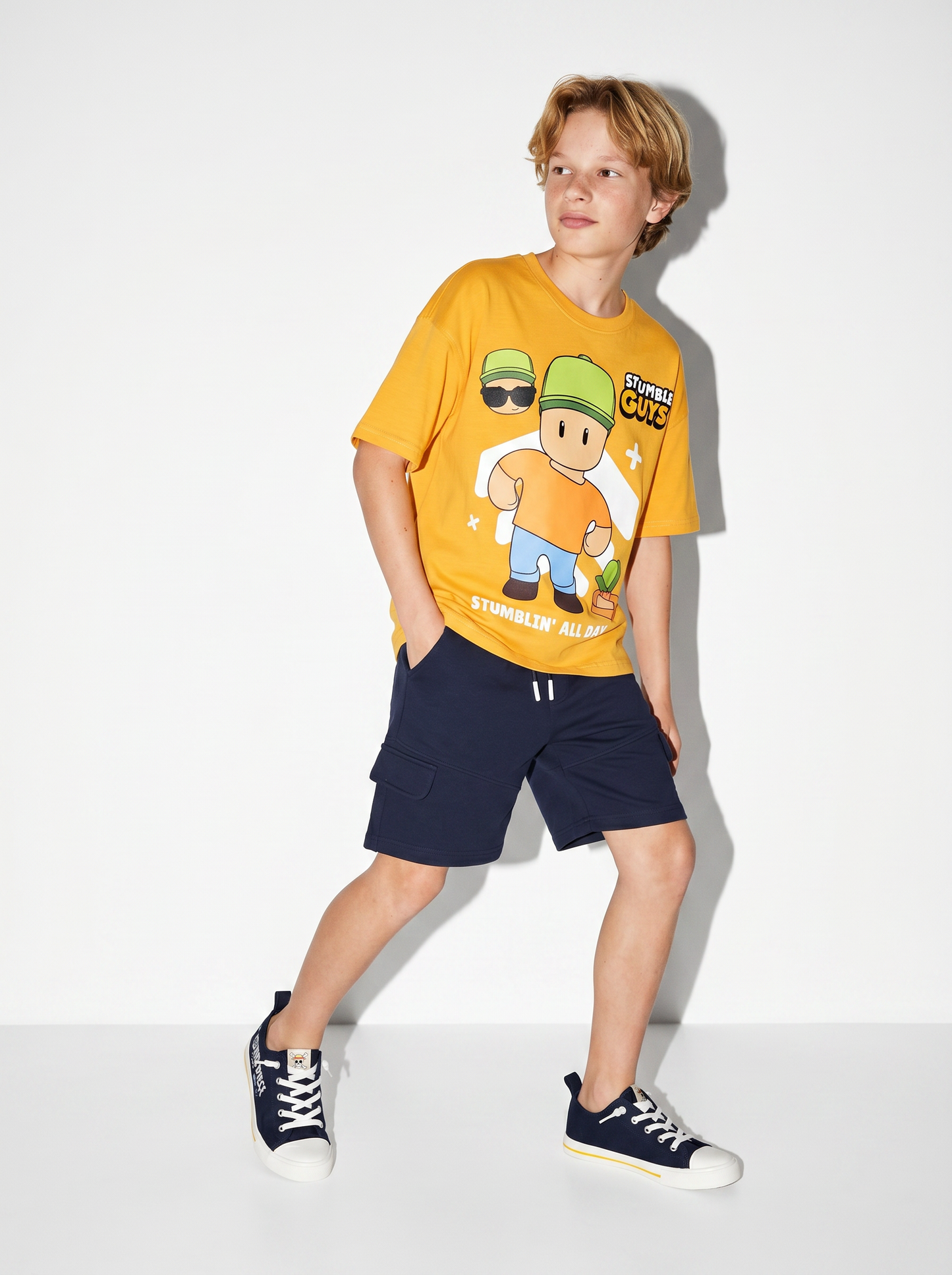 T-shirt Stumble Guys per giovani fan - Arancio