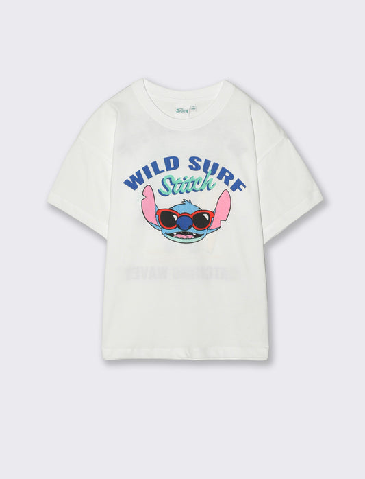 T-shirt Stich: divertente e versatile - Bianco