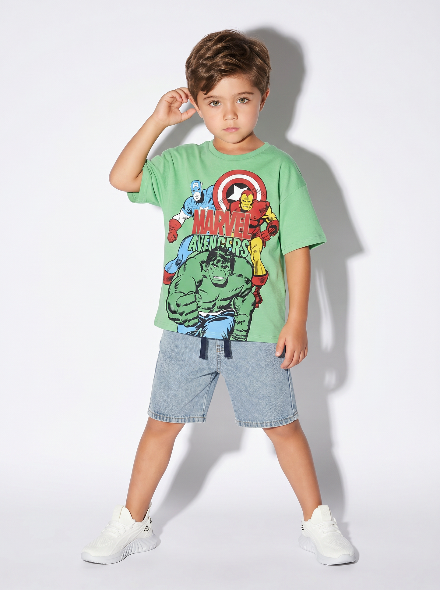 T-shirt Marvel in cotone per giovani fan - Verde