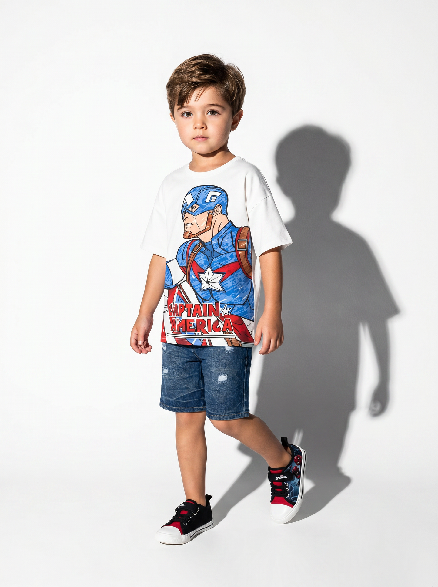 T-shirt Marvel in cotone per giovani fan - Bianco